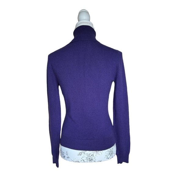 Michael Kors Purple Cashmere Turtleneck Sweater Size Small - Picture 6 of 6